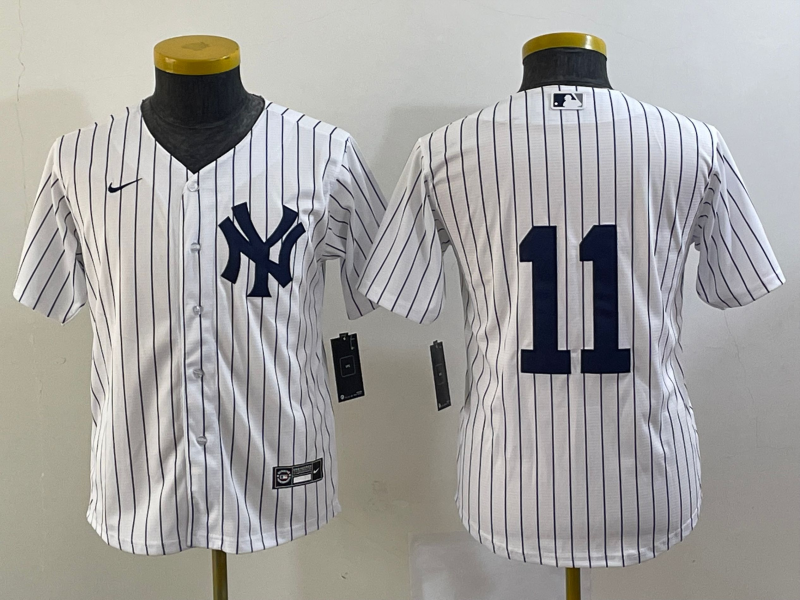 Youth New York Yankees #11 Anthony Volpe White Cool Base Stitched Baseball Jersey Youth New York Yankees #11 Anthony Volpe White Cool Base Stitched Baseball Jersey